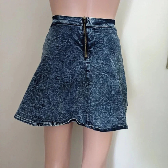Milkyway Flare Denim Mini Skirt Size Small - Picture 3 of 5